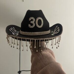 30th rhinestone cowboy hat